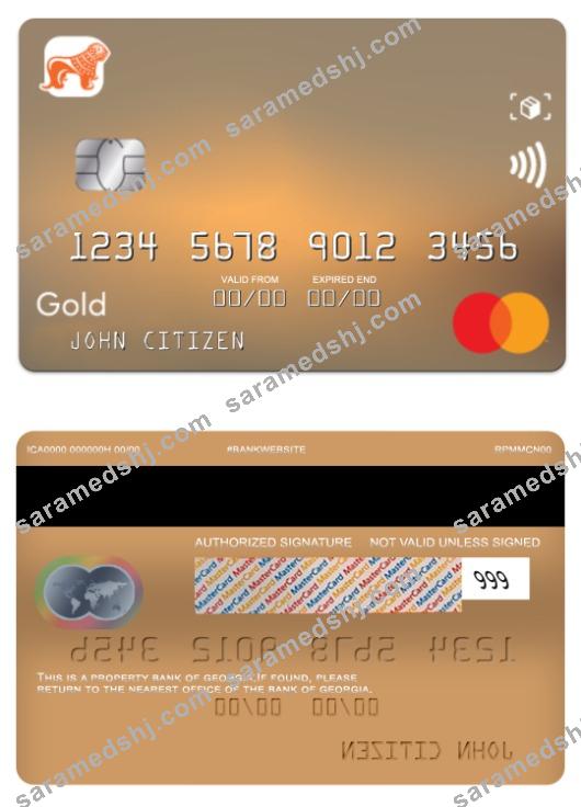 Georgia Bank of Georgia gold mastercard